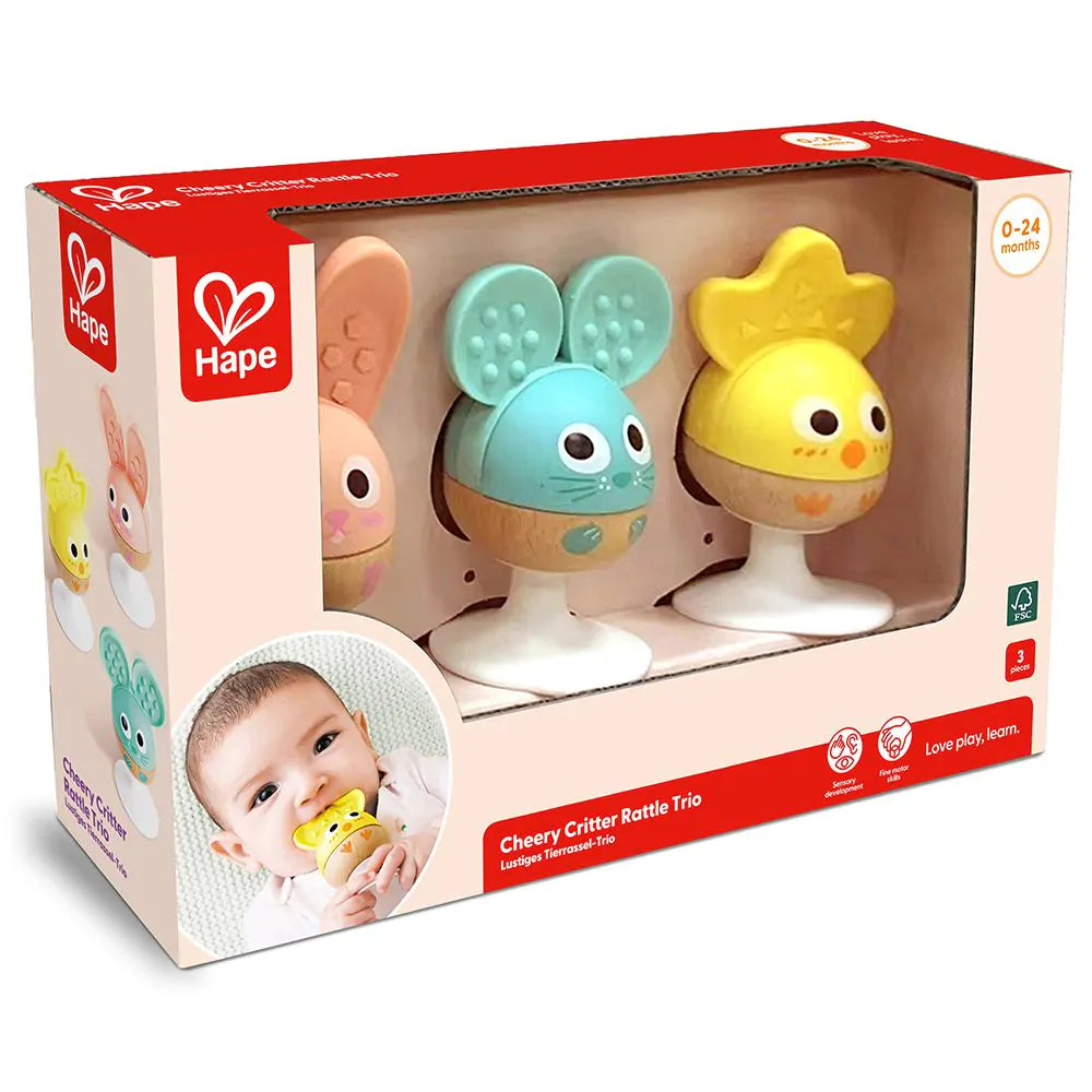 Hape cheery rattle trio