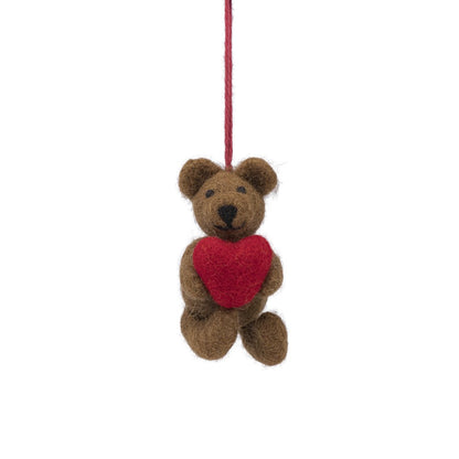 Hanger beer met hart rood