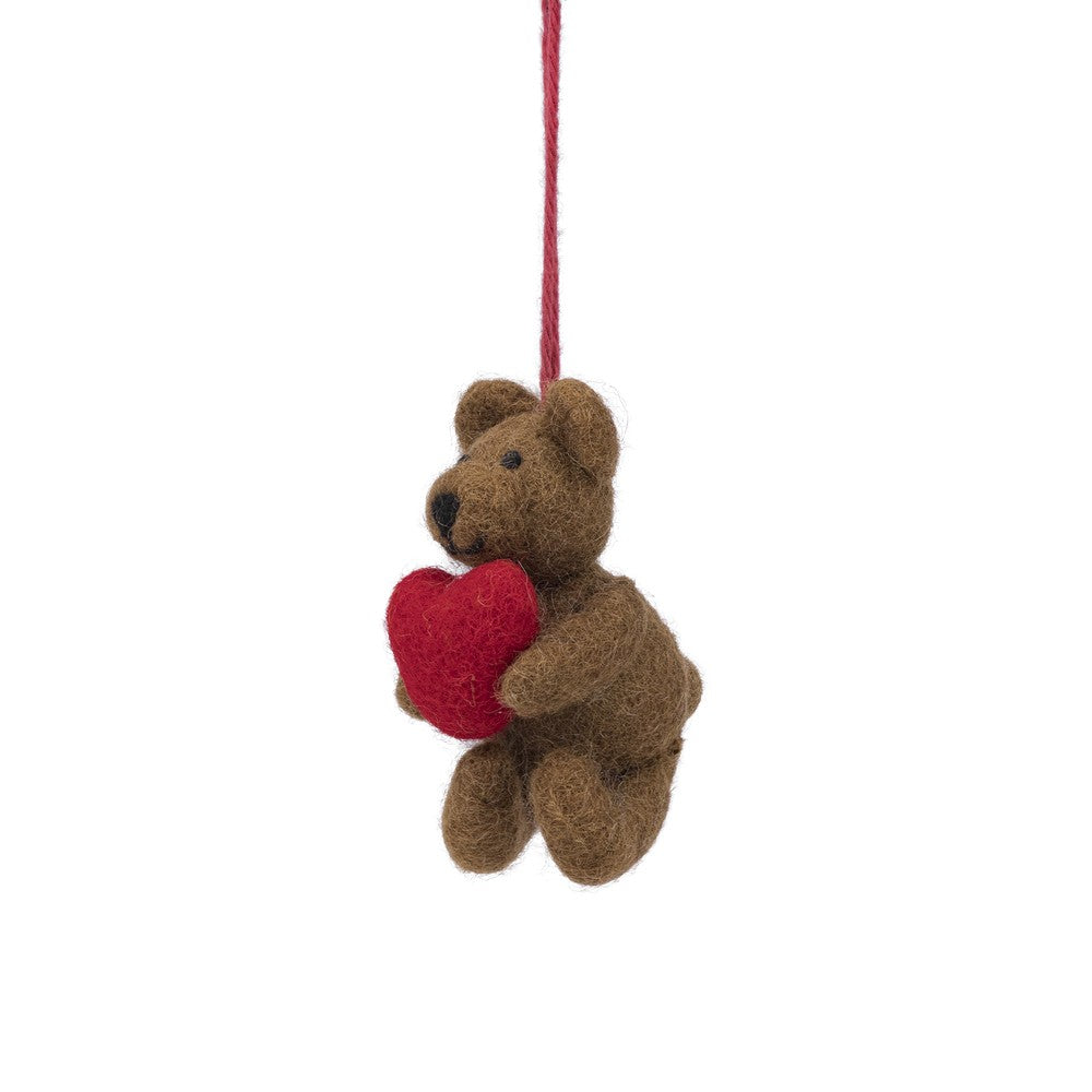 Hanger beer met hart rood