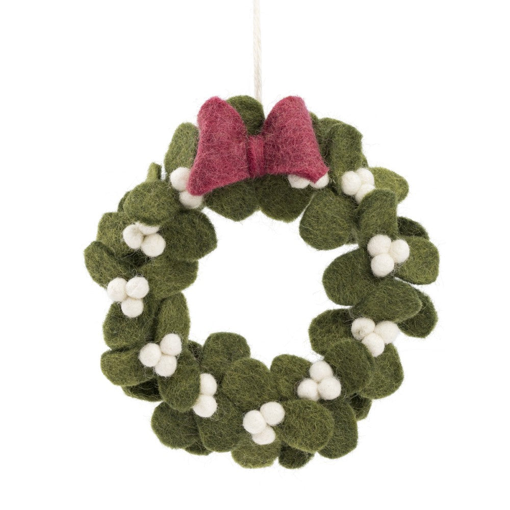 Hanger krans mistletoe met strik