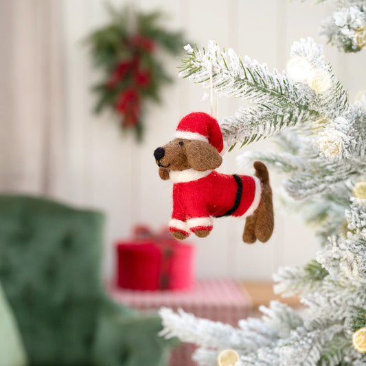 Hanger teckel kerstman