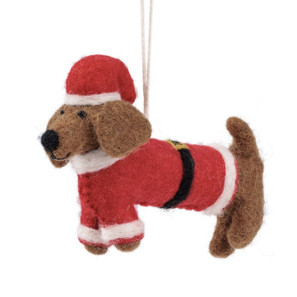 Hanger teckel kerstman