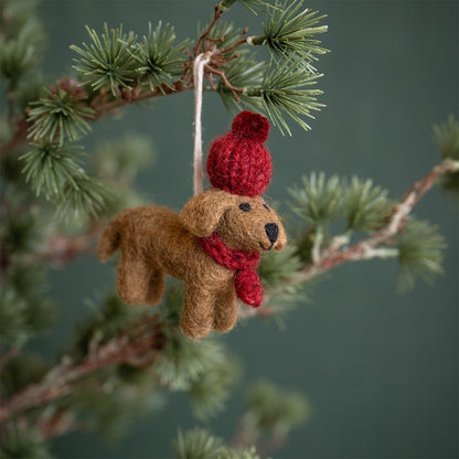 Hanger teckel met muts