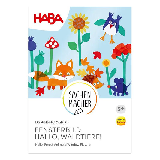Knutselset hallo, bosdieren! Raam decoratie