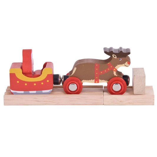 Bigjigs santa sleigh with reindeer