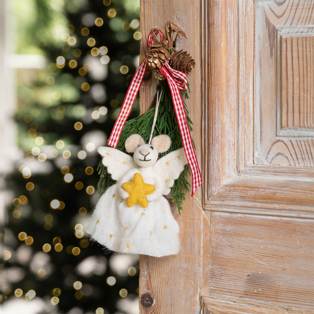 Hanger muis engel met ster