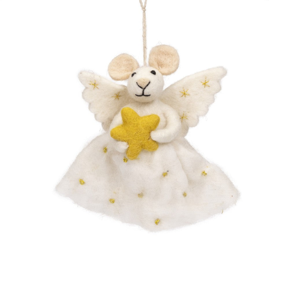 Hanger muis engel met ster