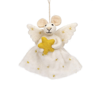 Hanger muis engel met ster