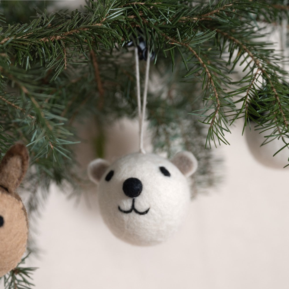 Kerstbal winterdier ijsbeer