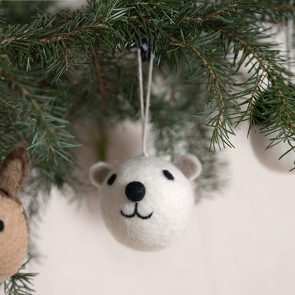 Kerstbal winterdier ijsbeer