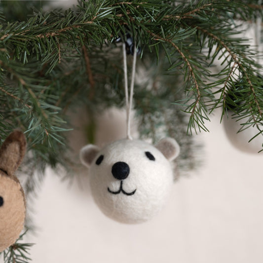 Kerstbal winterdier ijsbeer