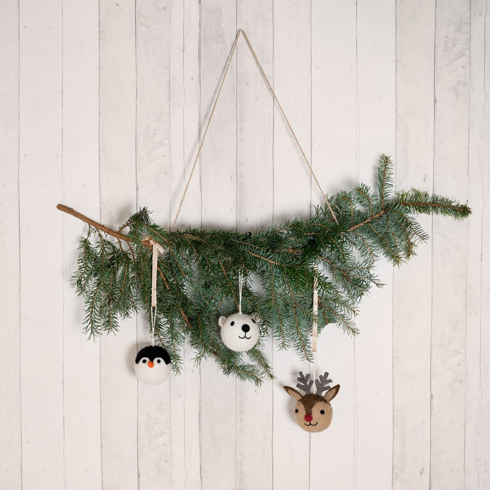 Kerstbal winterdier ijsbeer