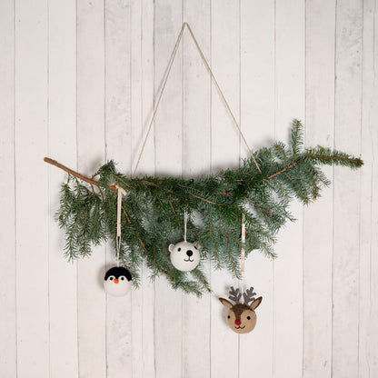 Kerstbal winterdier ijsbeer