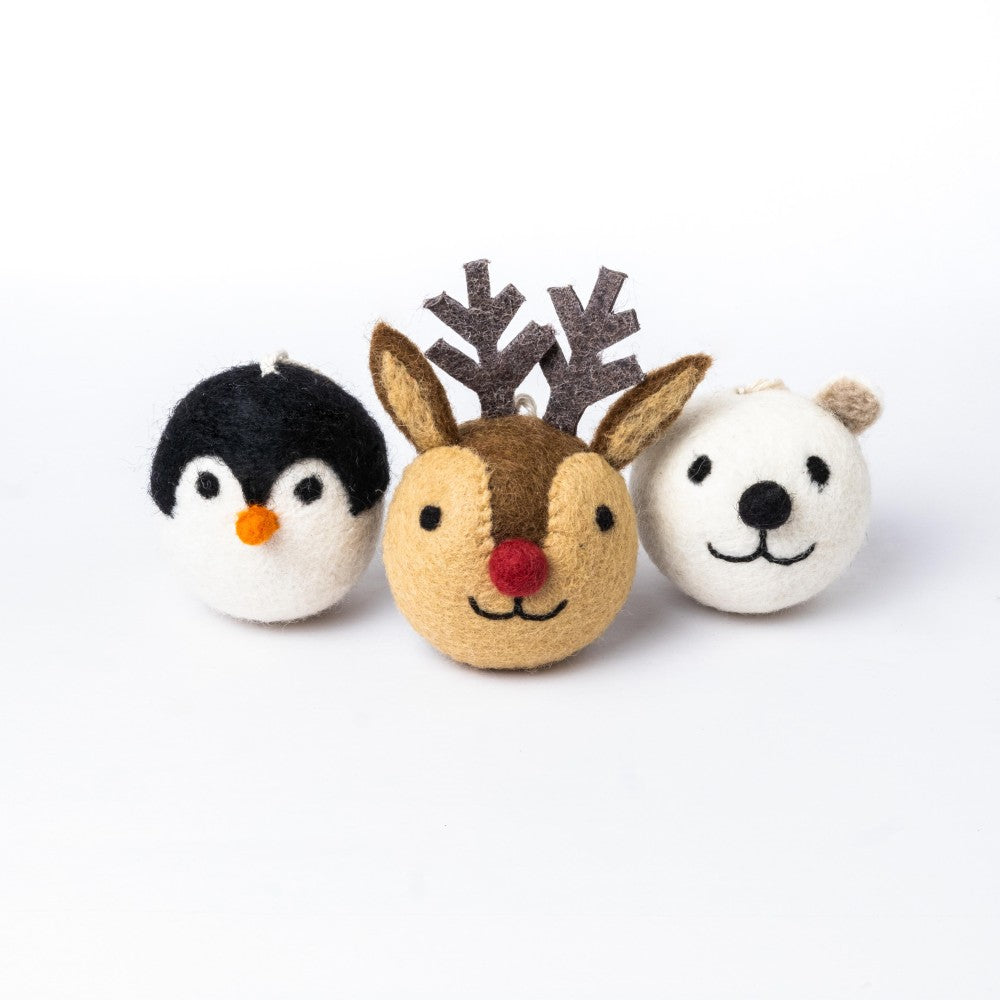 Kerstbal winterdier ijsbeer