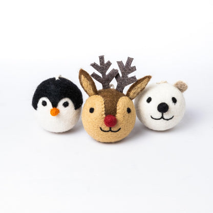 Kerstbal winterdier ijsbeer