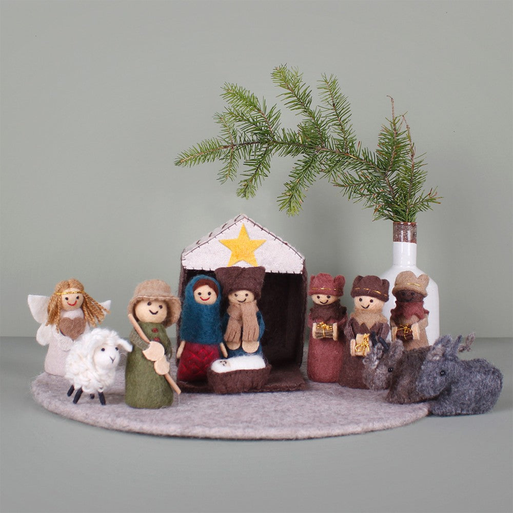 Kerststal kleur