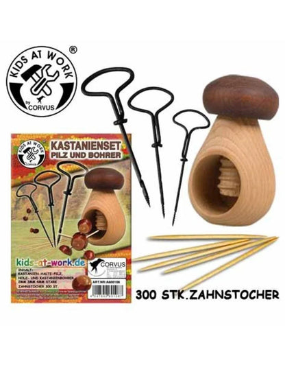 Kids at work diy kastanje knustelset
