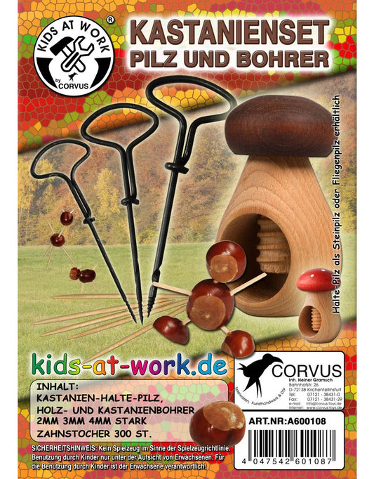 Kids at work diy kastanje knustelset