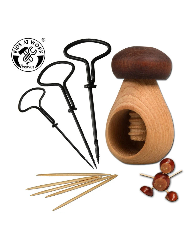 Kids at work diy kastanje knustelset