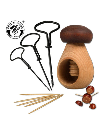 Kids at work diy kastanje knustelset