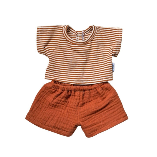 Kledingset Sam caramel stripes