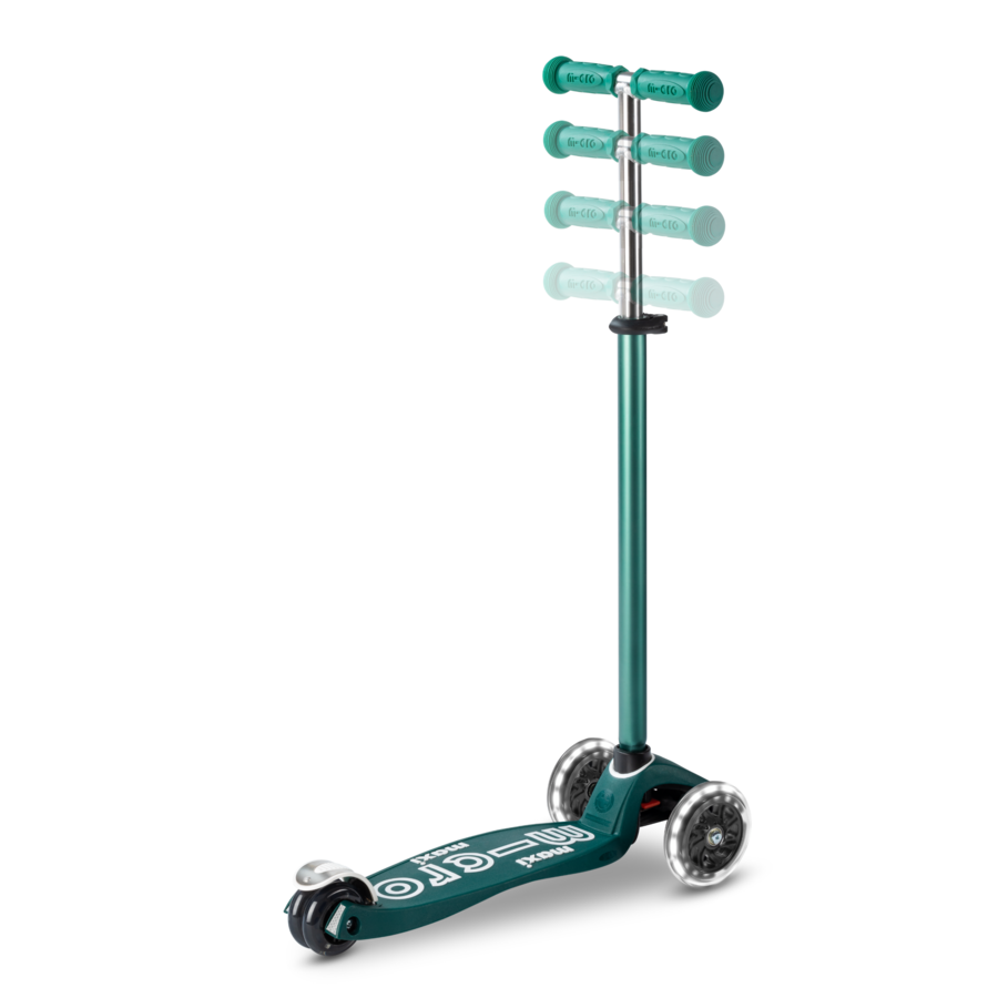 Maxi micro step deluxe ECO led 3-wiel groen