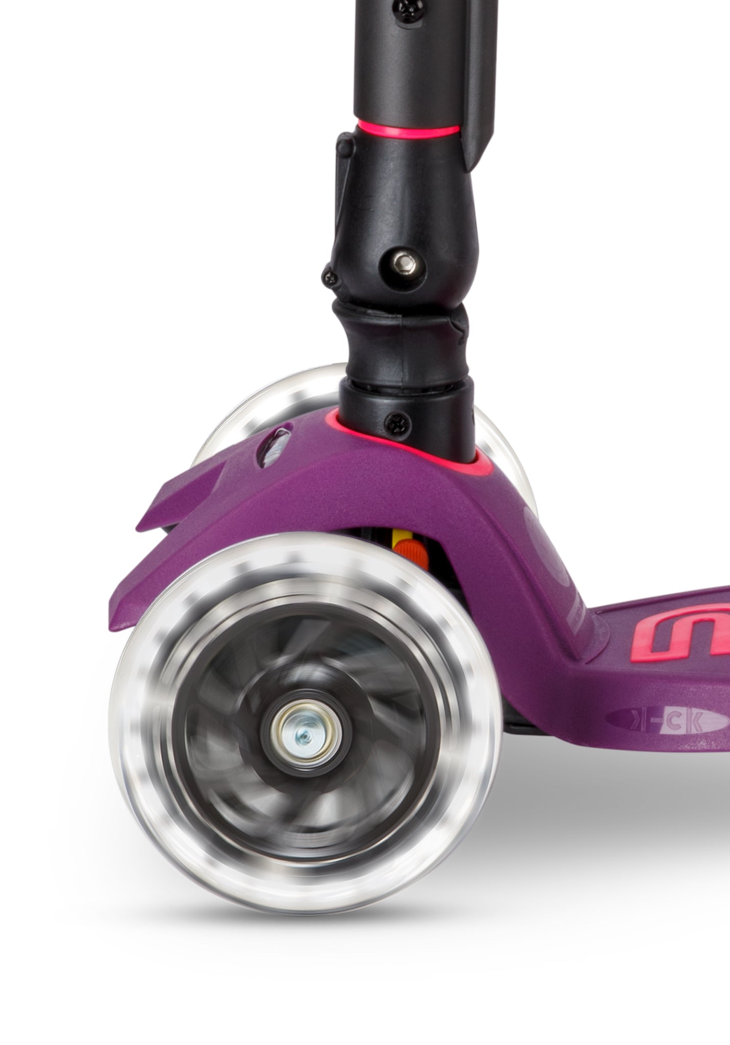 Maxi micro step deluxe inklapbaar led 3-wiel paars roze neon