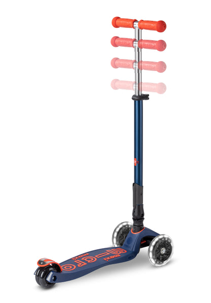 Maxi micro step deluxe inklapbaar led 3-wiel marineblauw