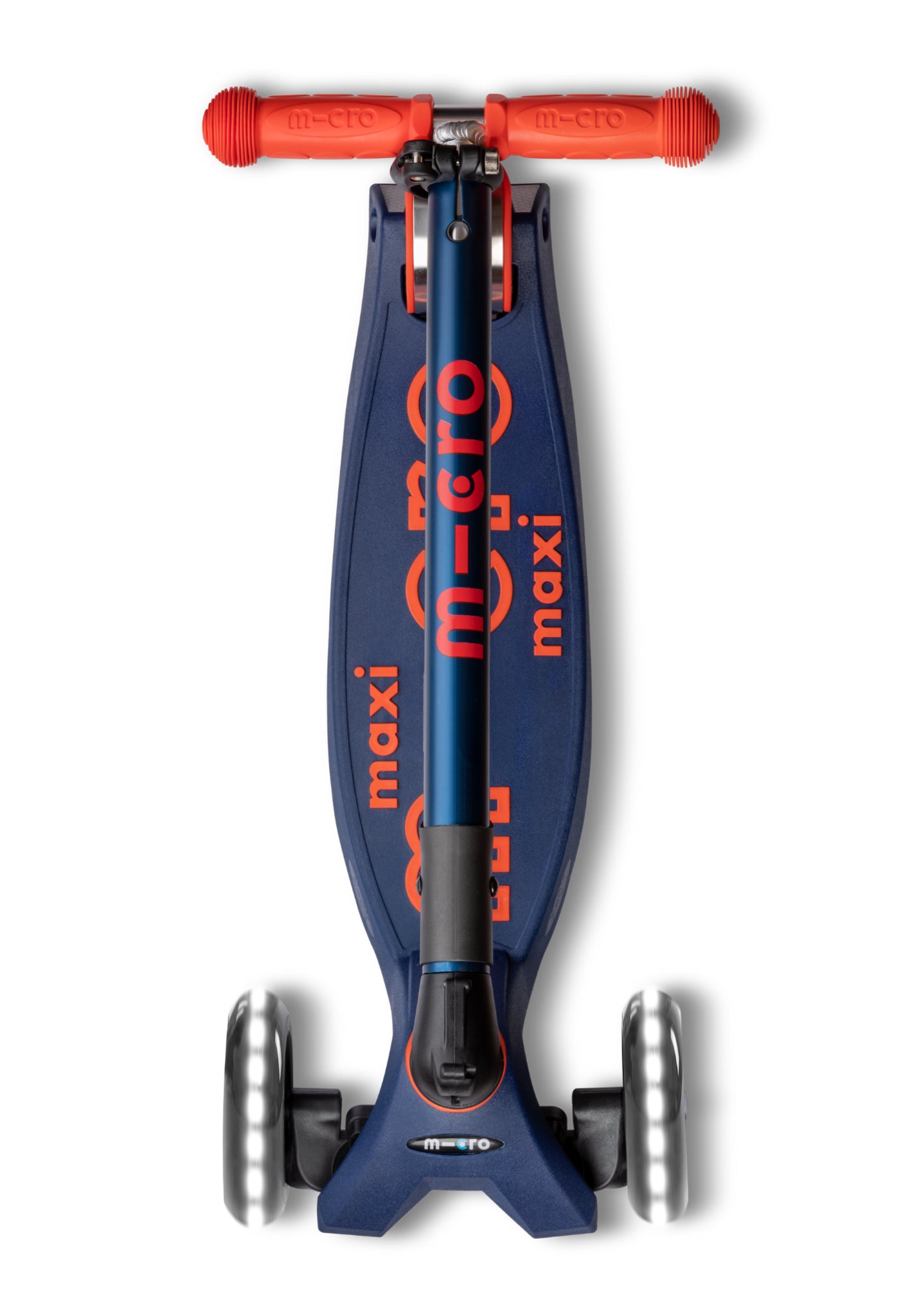 Maxi micro step deluxe inklapbaar led 3-wiel marineblauw