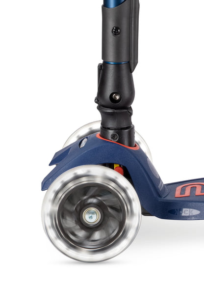 Maxi micro step deluxe inklapbaar led 3-wiel marineblauw