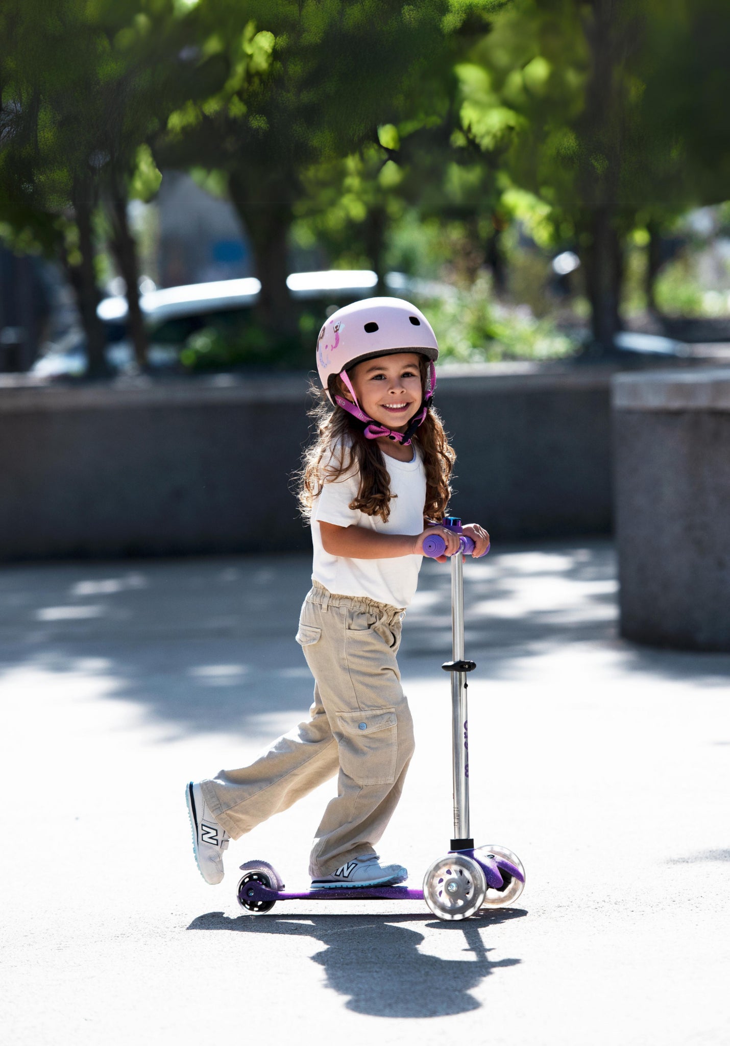 Mini micro step deluxe fairy glitter 3-wiel paars