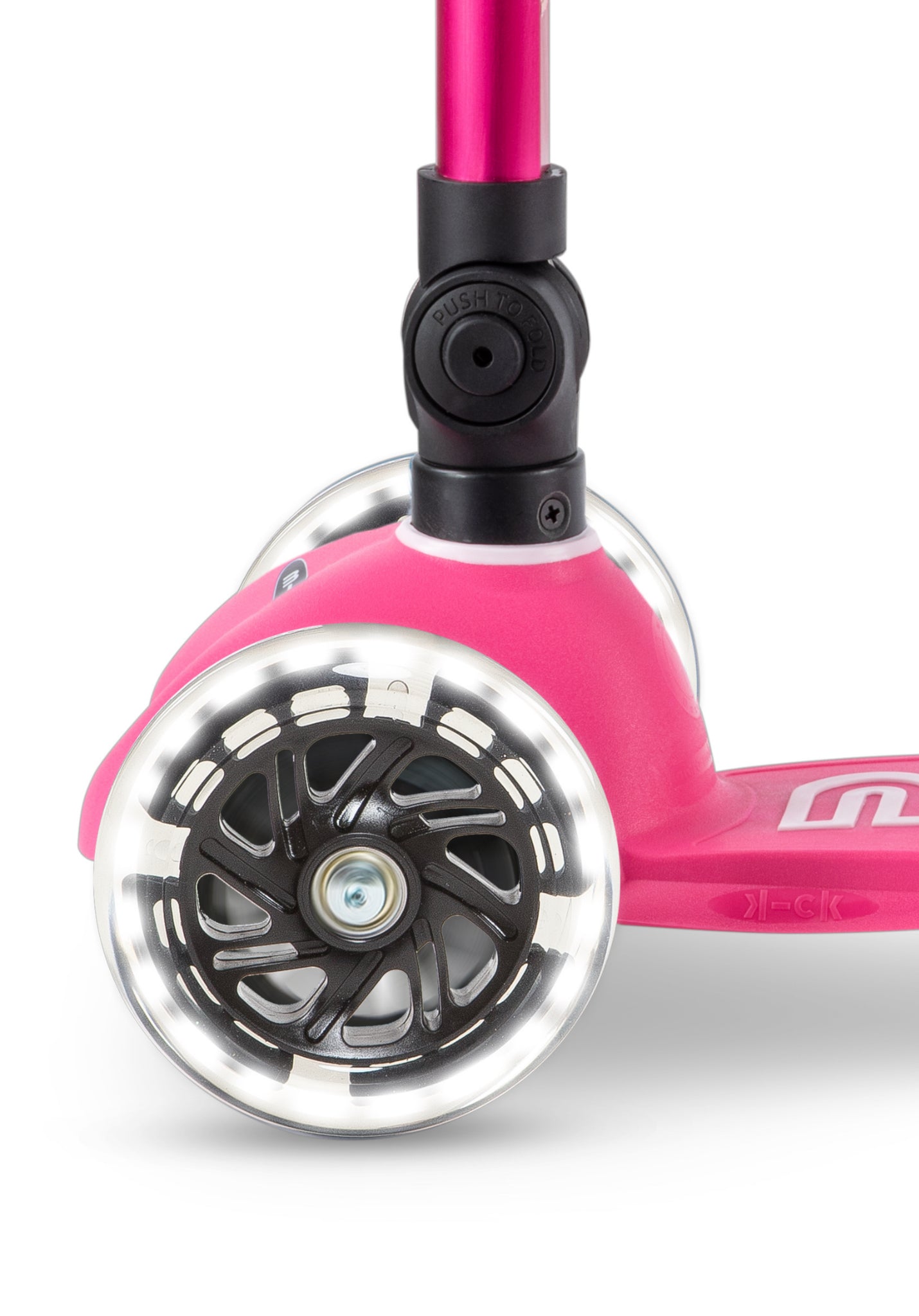 Mini micro step deluxe inklapbaar led 3-wiel roze