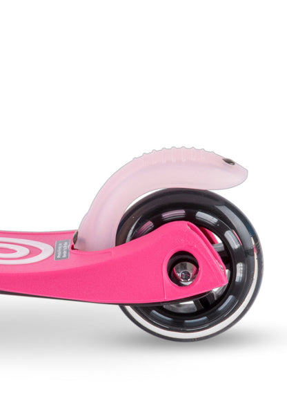 Mini micro step deluxe inklapbaar led 3-wiel roze