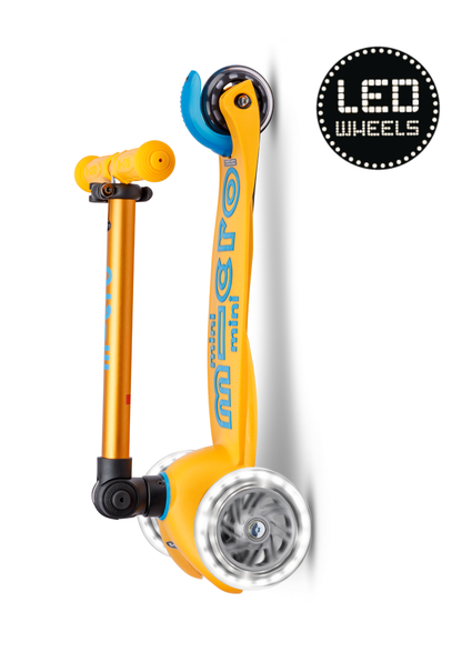 Mini micro step deluxe inklapbaar led 3-wiel abrikoos
