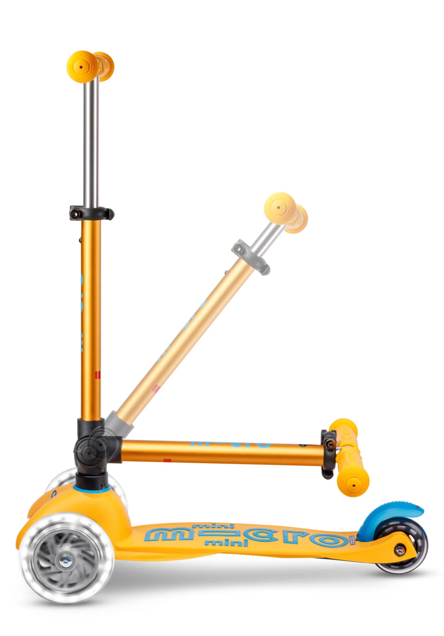 Mini micro step deluxe inklapbaar led 3-wiel abrikoos
