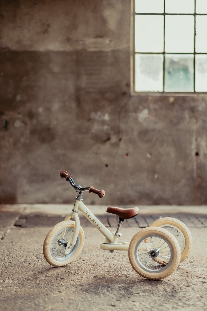Trybike steel loopfiets vintage cream
