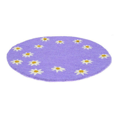 Onderzetter 35 cm margrietjes lila