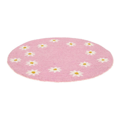 Onderzetter 35 cm margrietjes roze