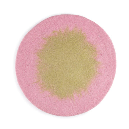 Onderzetter 35 cm roze groen