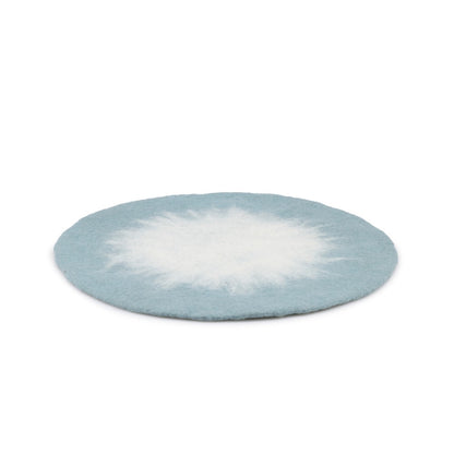 Onderzetter 40 cm ijsblauw wit