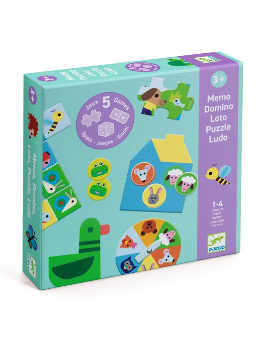Djeco 5 spellen op de boerderij
