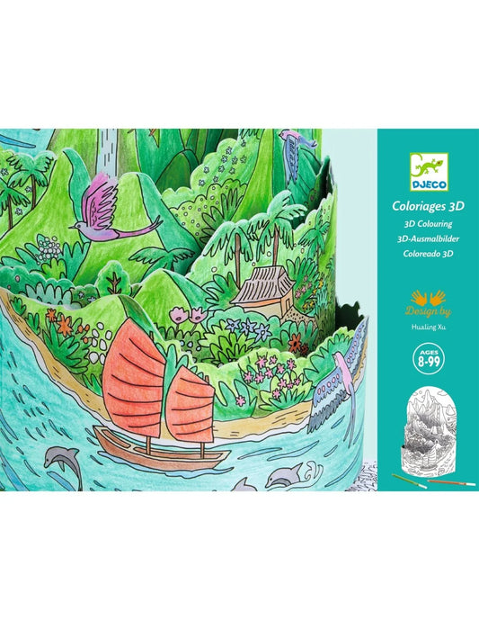 Djeco 3D kleurplaten op de top van mijn eiland