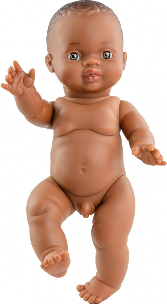 Pop Gordi jongen bloot donker bruine ogen 34 cm