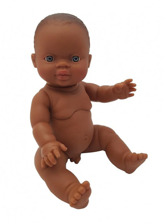 Pop Gordi jongen bloot donker blauwe ogen 34 cm