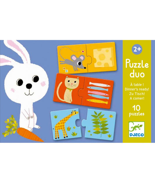 Djeco puzzel duo aan tafel