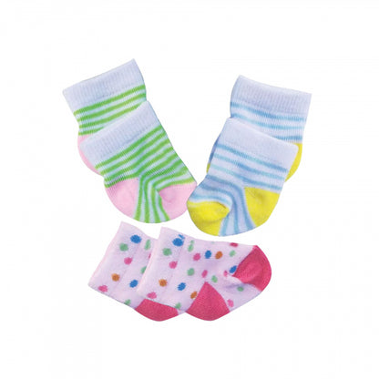 Sokken stip/streep set van 3