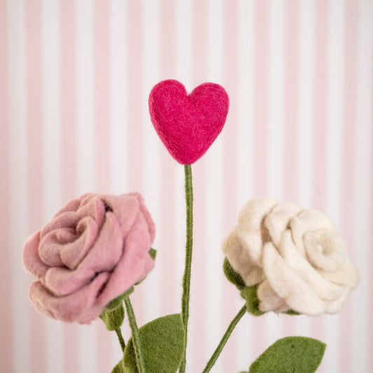 Steker hart love fuchsia
