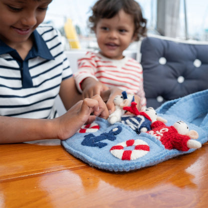 Tasje vingerpopjes muis nautisch