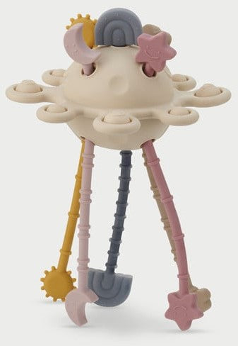 Tickit silisoft zip pull toy aardekleuren