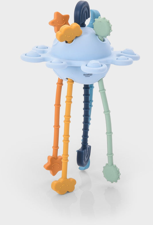 Tickit silisoft zip pull toy neutrale tinten